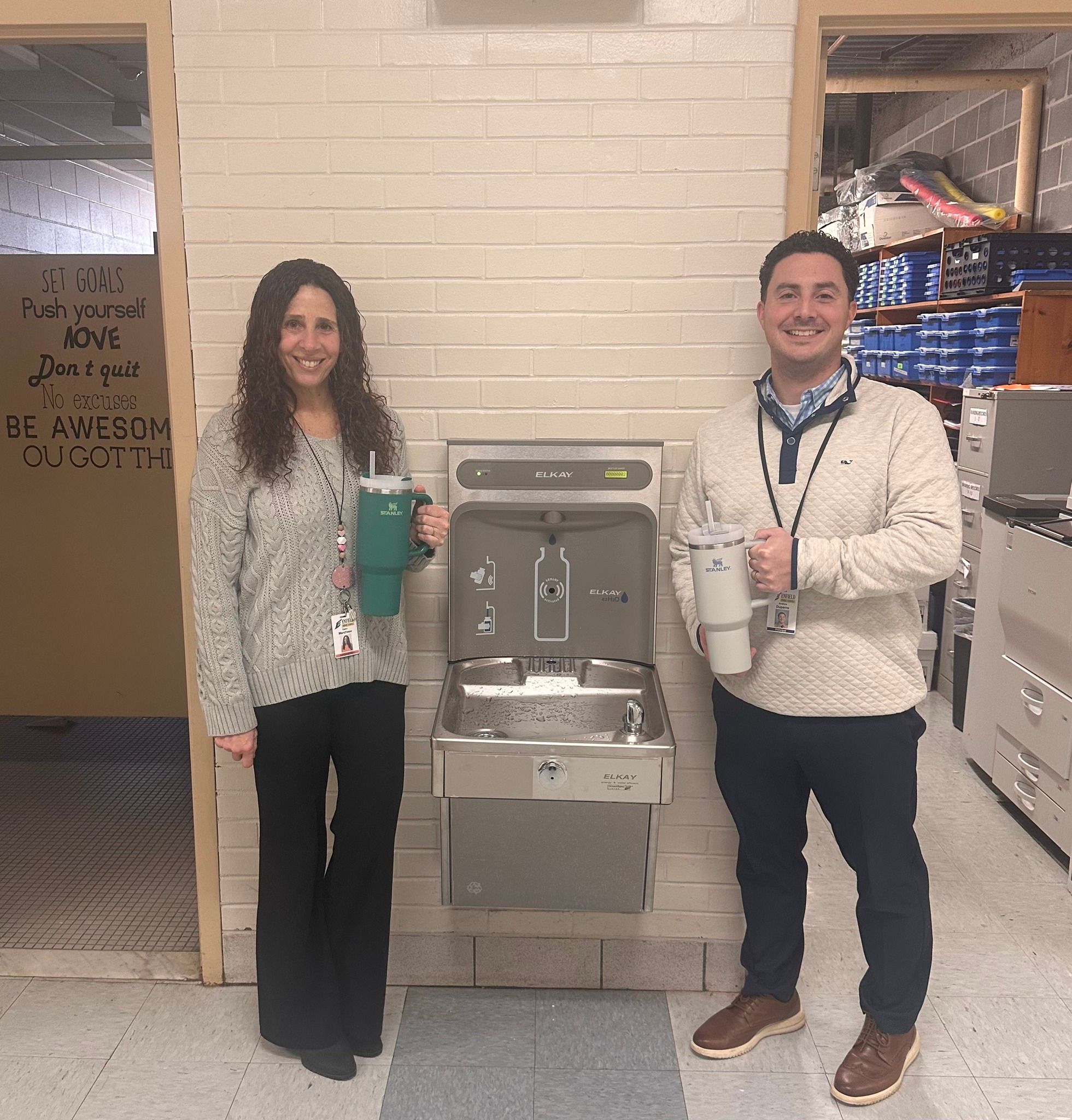 Prudence Crandall School in Enfield is enjoying their water bottle filling station provided by Connecticut Water.