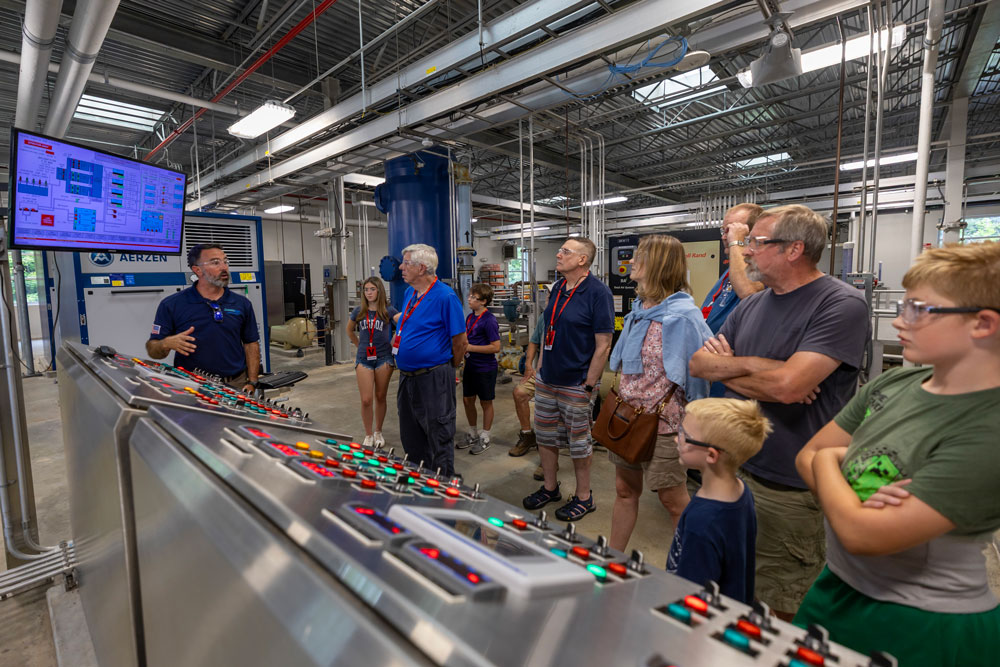 Guests tour Connecticut Water's Rockville Drinking Water Treatment Facility in Vernon.
