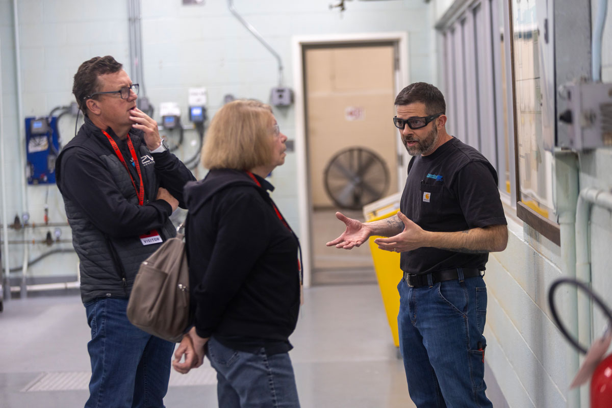 Connecticut Water customers tour the MacKenzie Drinking Water Treatment Facility