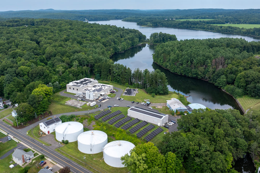 Guests tour Connecticut Water's Rockville Drinking Water Treatment Facility in Vernon.