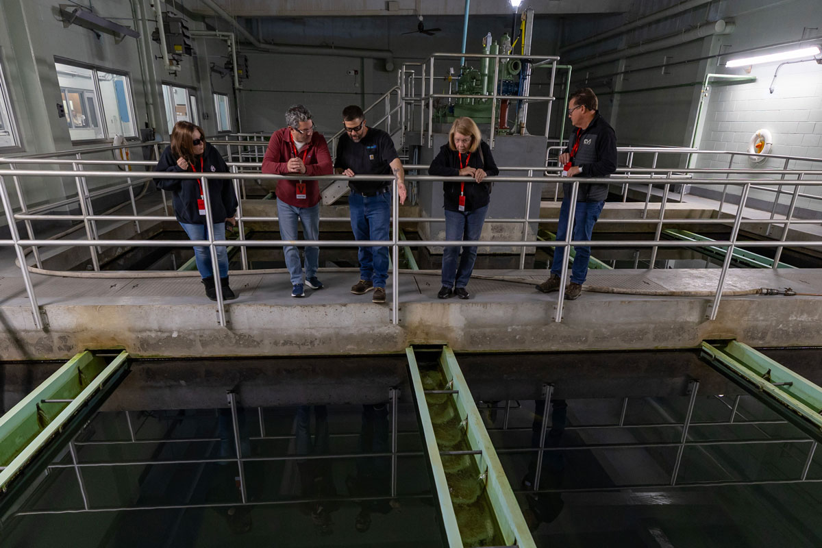 Connecticut Water customers tour the MacKenzie Drinking Water Treatment Facility
