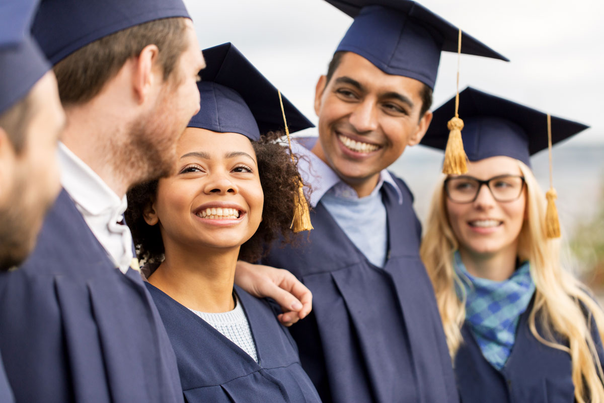 Stock image of gradutes
