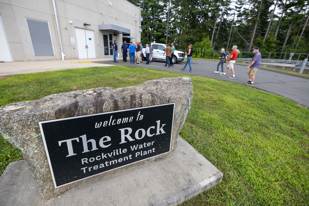 Guests tour Connecticut Water's Rockville Drinking Water Treatment Facility in Vernon.